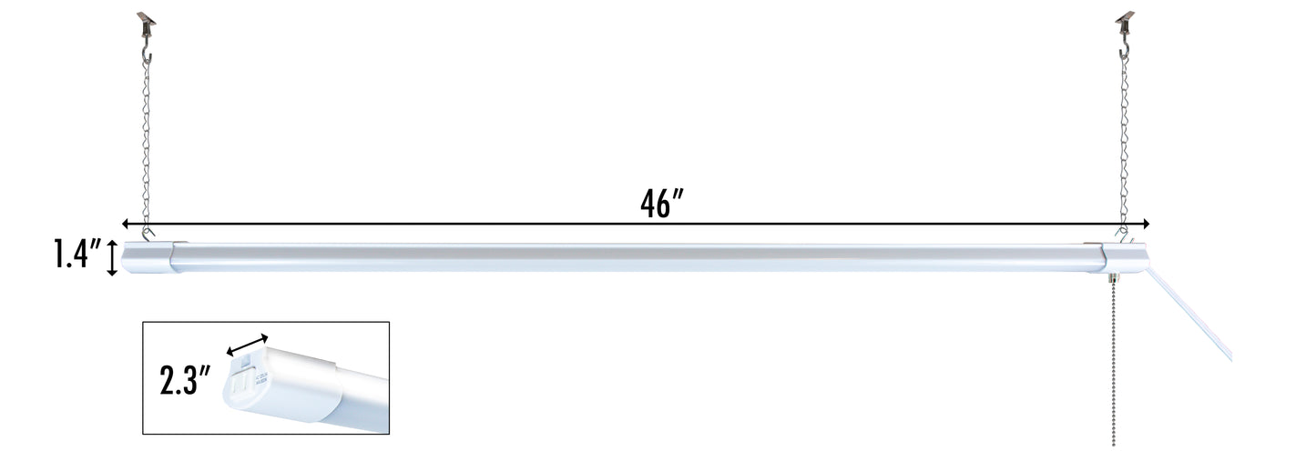 5500 Lumen 60W 4ft White LED Shop Light