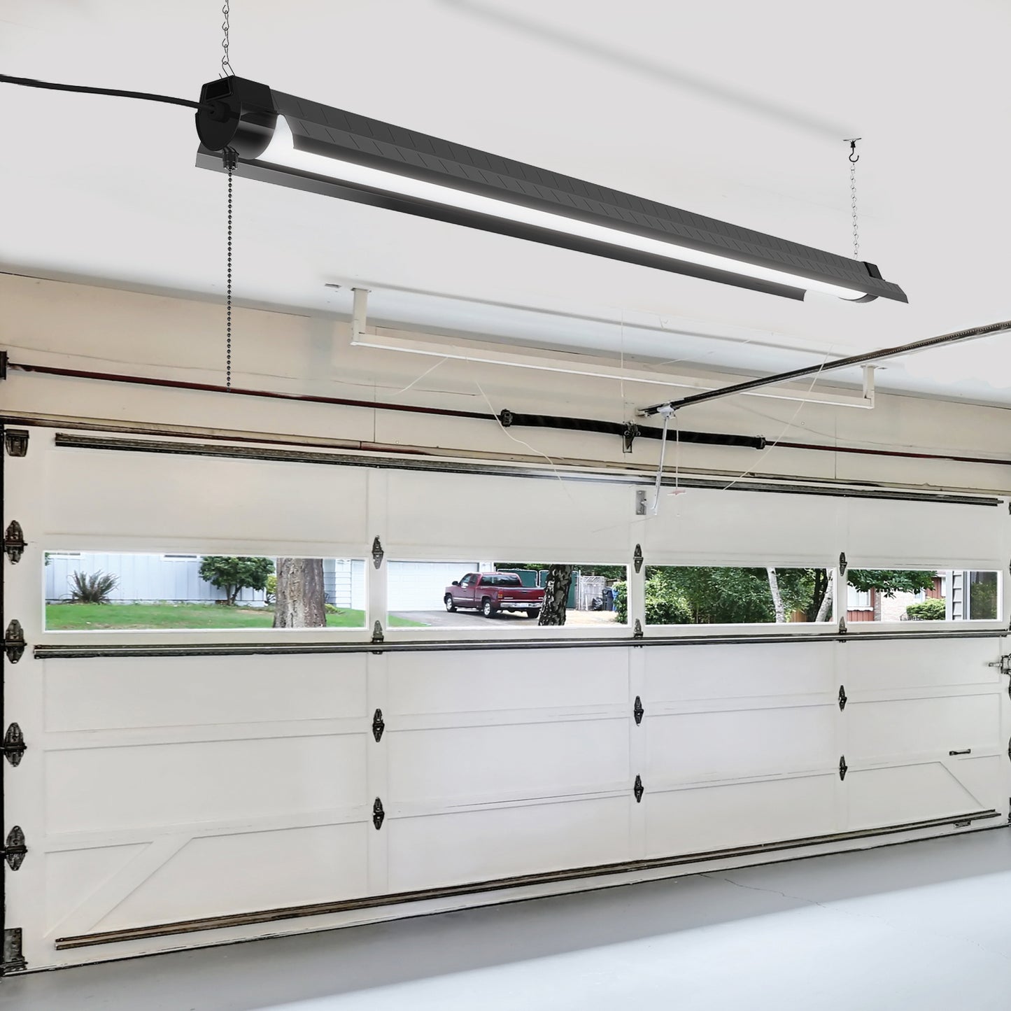 7000 Lumen 85W 4ft LED Shop Light Treadplate Design