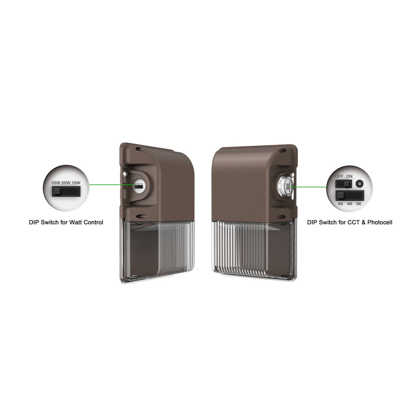 3500 Lumen LED Dusk to Dawn Mini Wall Pack