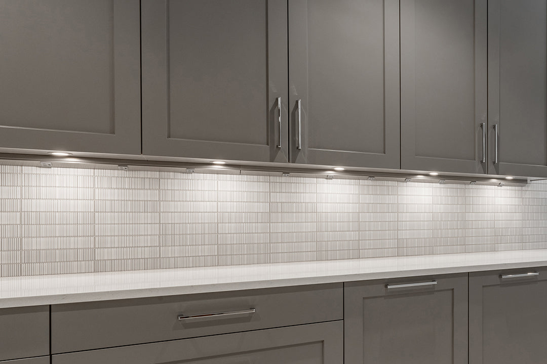 Battery-Operated LED Puck Light - Faux Wood Grain