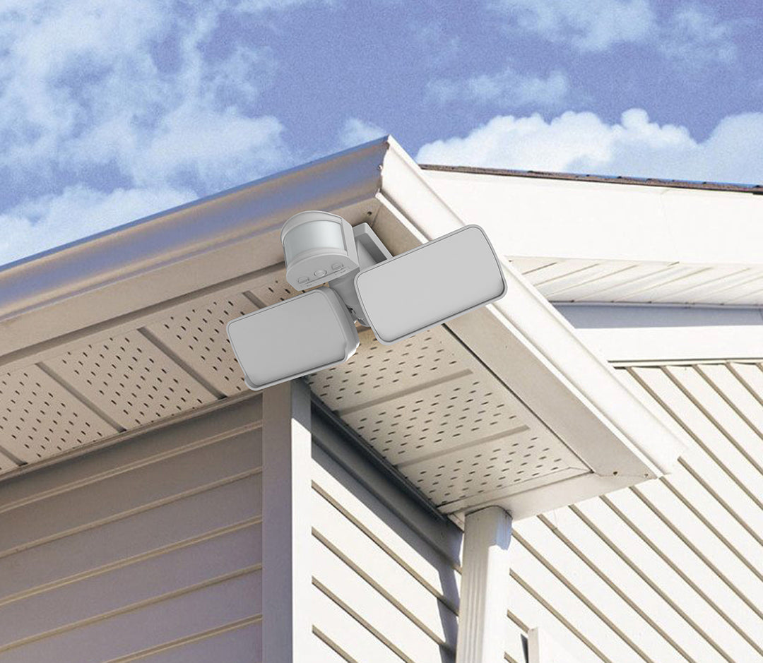 1500 Lumens 2-Head LED Solar Motion Sensor Light