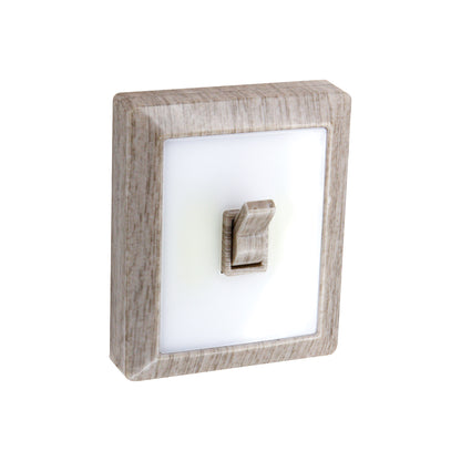 Battery-Operated LED Switch Light - Faux Wood Grain