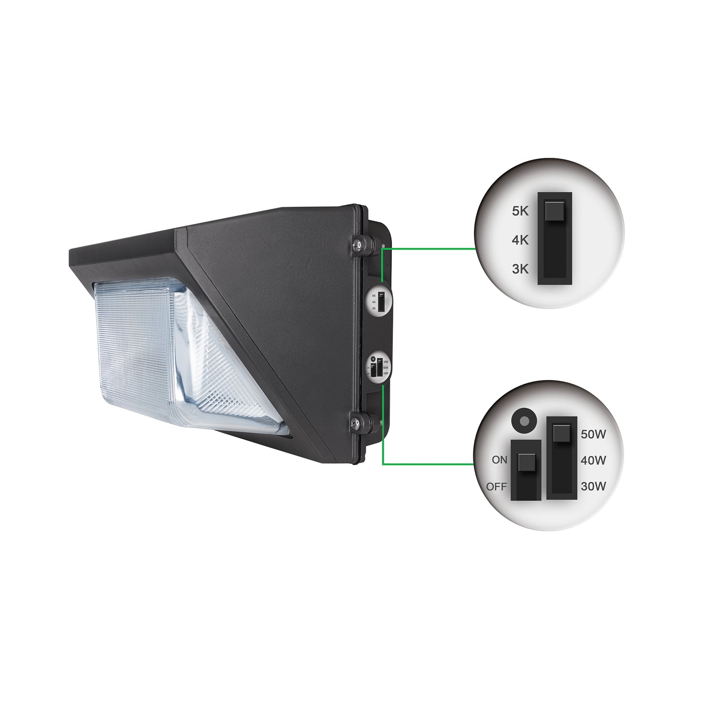 7000 Lumen LED Dusk to Dawn Mini Wall Pack