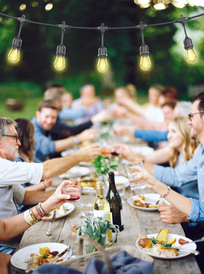 48-ft Outdoor LED Cafe String Light