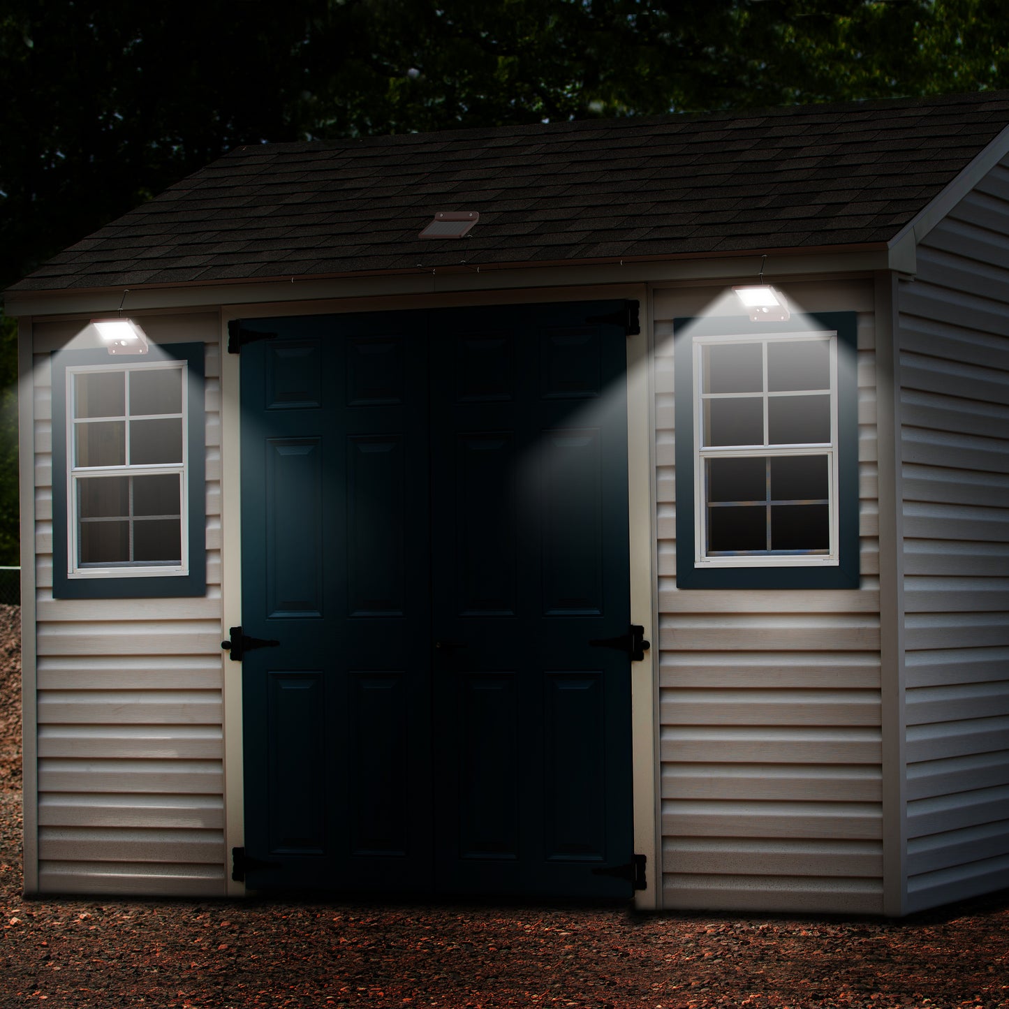 1500 Lumen Dual Head LED Motion Activated Solar Security Light
