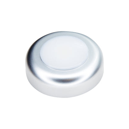 Battery-Operated LED Puck Light - Brushed Nickel